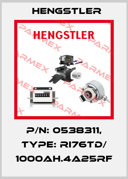 p/n: 0538311, Type: RI76TD/ 1000AH.4A25RF Hengstler