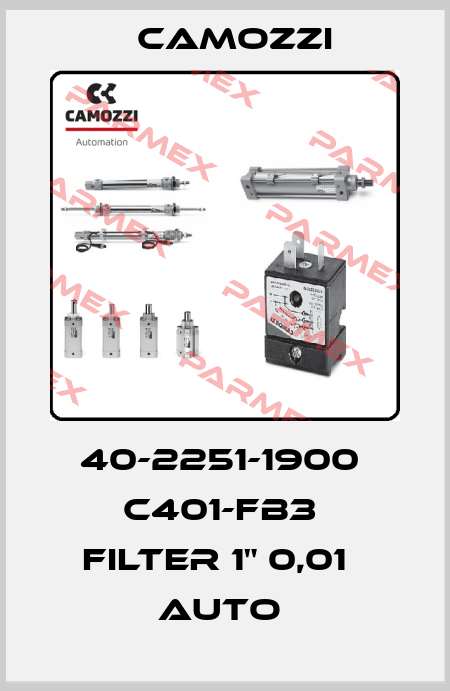 40-2251-1900  C401-FB3  FILTER 1" 0,01µ AUTO  Camozzi