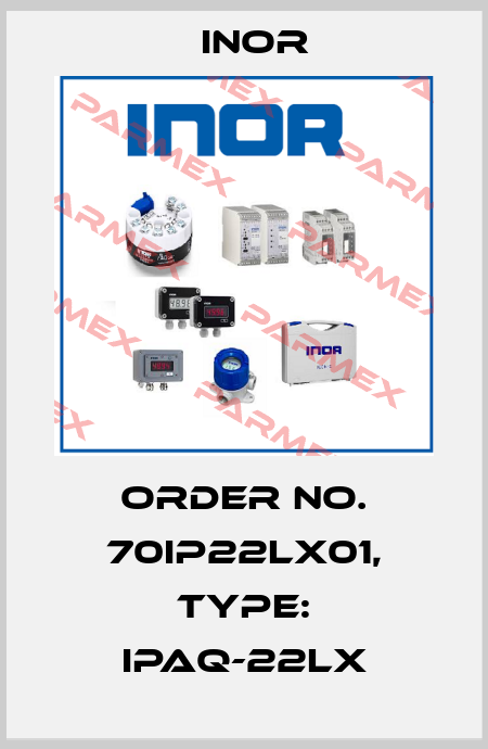 Order No. 70IP22LX01, Type: IPAQ-22LX Inor