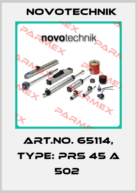 Art.No. 65114, Type: PRS 45 A 502  Novotechnik