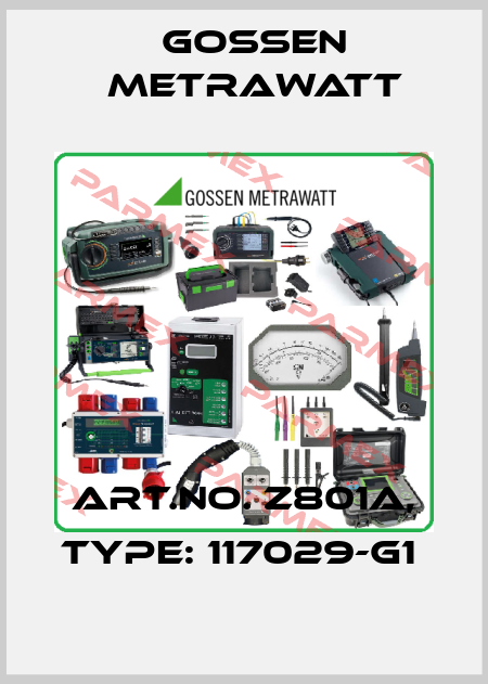 Art.No. Z801A, Type: 117029-G1  Gossen Metrawatt