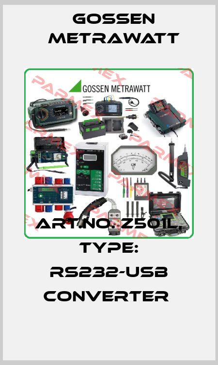 Art.No. Z501L, Type: RS232-USB Converter  Gossen Metrawatt