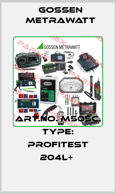 Art.No. M505C, Type: PROFITEST 204L+  Gossen Metrawatt