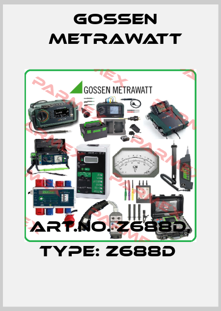 Art.No. Z688D, Type: Z688D  Gossen Metrawatt
