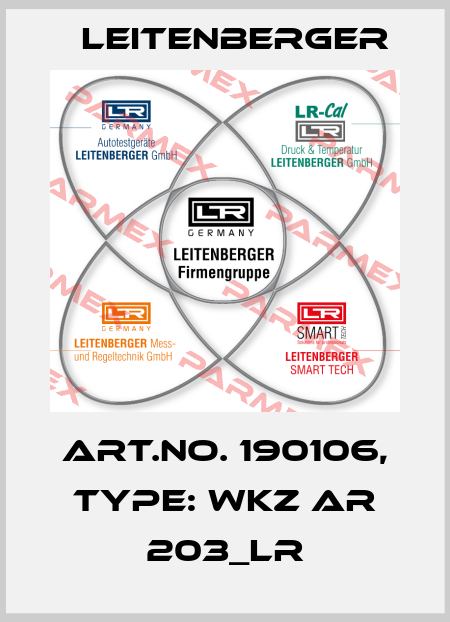 Art.No. 190106, Type: WKZ AR 203_LR Leitenberger