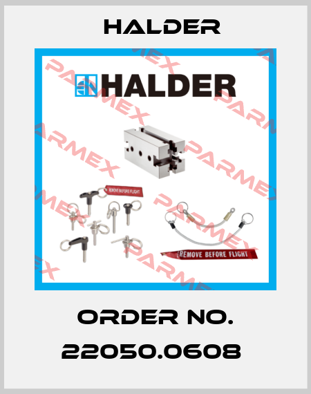 Order No. 22050.0608  Halder