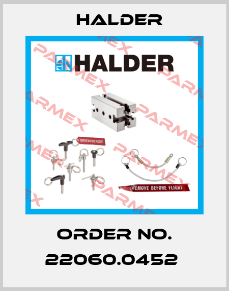 Order No. 22060.0452  Halder