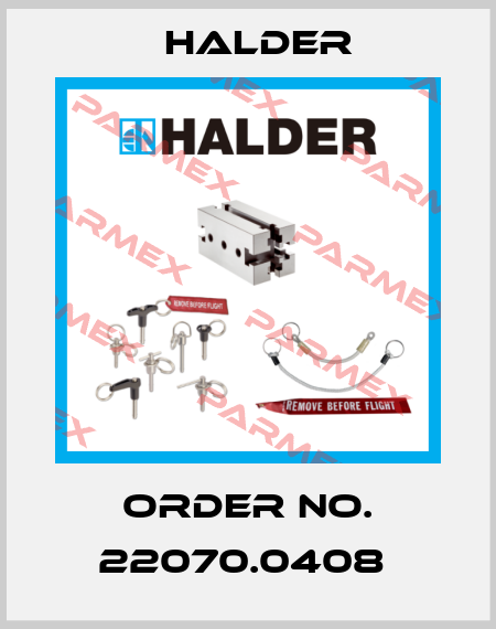 Order No. 22070.0408  Halder