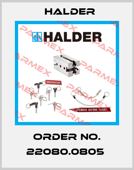 Order No. 22080.0805  Halder