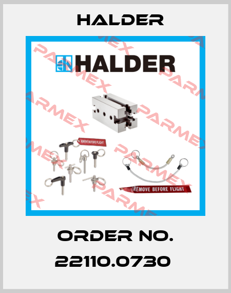Order No. 22110.0730  Halder