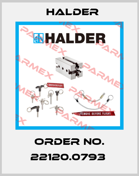 Order No. 22120.0793  Halder