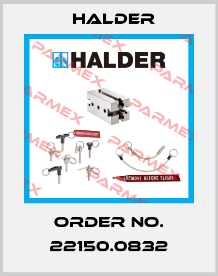 Order No. 22150.0832 Halder