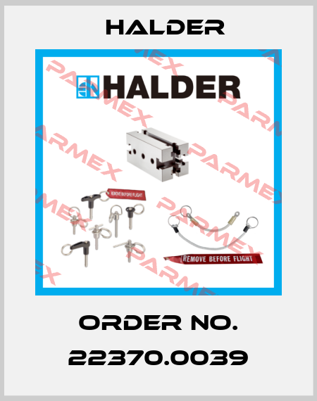 Order No. 22370.0039 Halder