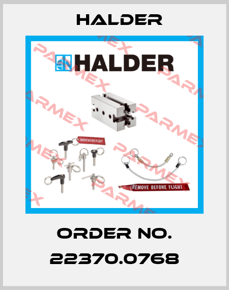 Order No. 22370.0768 Halder