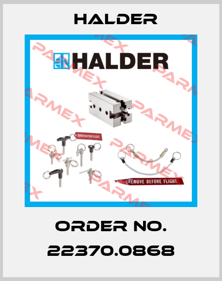 Order No. 22370.0868 Halder