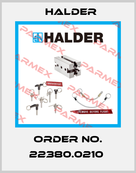 Order No. 22380.0210  Halder