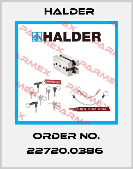 Order No. 22720.0386  Halder