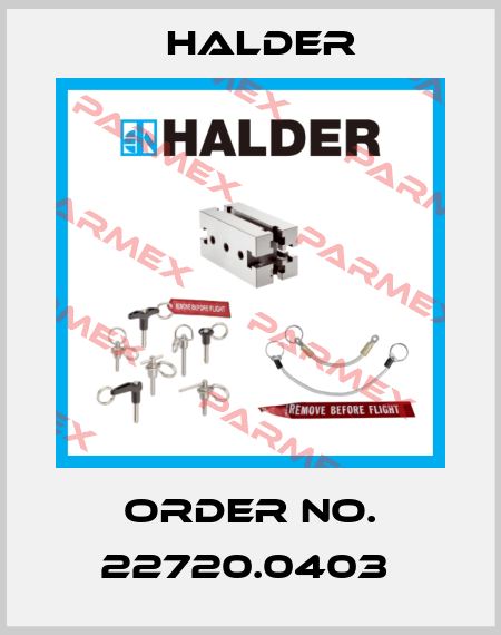 Order No. 22720.0403  Halder