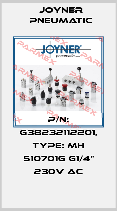 P/N: G38232112201, Type: MH 510701G G1/4" 230V AC Joyner Pneumatic