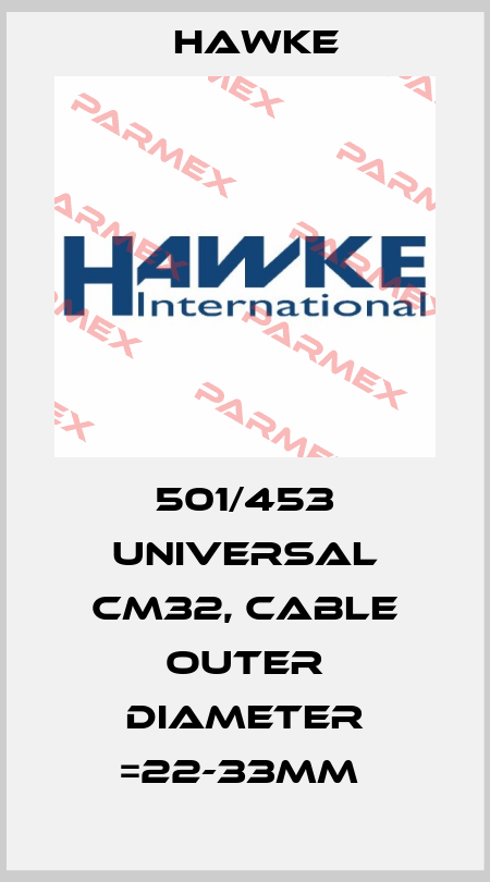 501/453 UNIVERSAL CM32, CABLE OUTER DIAMETER =22-33MM  Hawke