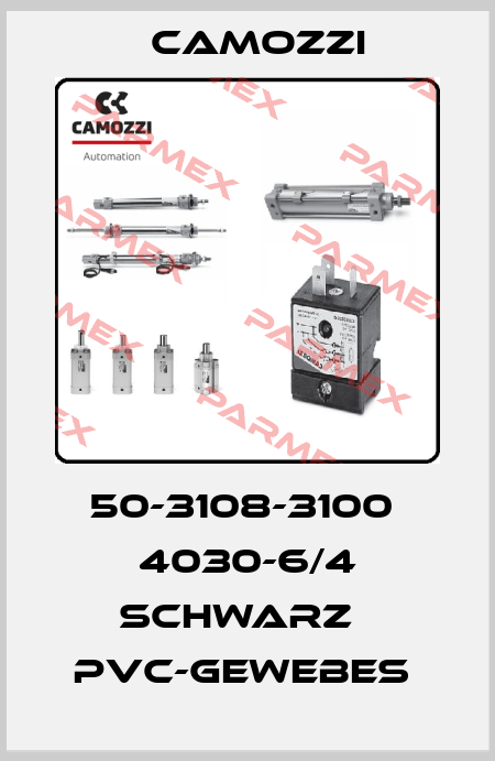 50-3108-3100  4030-6/4 SCHWARZ   PVC-GEWEBES  Camozzi