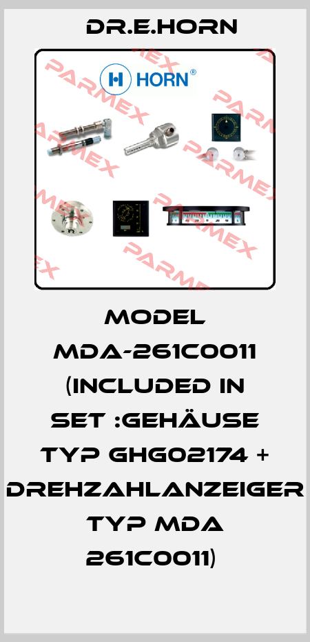 MODEL MDA-261C0011 (included in SET :Gehäuse Typ GHG02174 + Drehzahlanzeiger Typ MDA 261C0011)  Dr.E.Horn