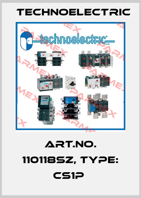 Art.No. 110118SZ, Type: CS1P  Technoelectric