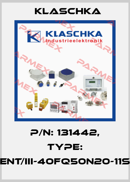 P/N: 131442, Type: SIDENT/III-40fq50n20-11Sh1C Klaschka