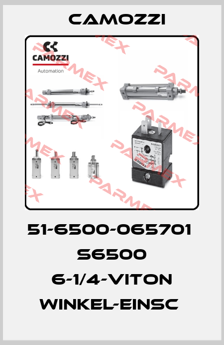 51-6500-065701  S6500 6-1/4-VITON WINKEL-EINSC  Camozzi