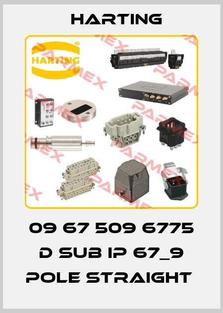 09 67 509 6775 D SUB IP 67_9 POLE STRAIGHT  Harting