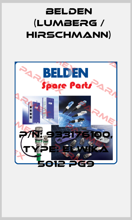 P/N: 933176100, Type: ELWIKA 5012 PG9 Belden (Lumberg / Hirschmann)