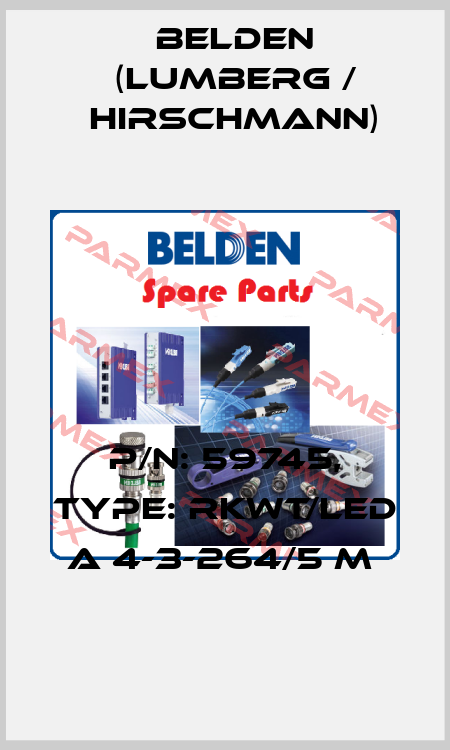 P/N: 59745, Type: RKWT/LED A 4-3-264/5 M  Belden (Lumberg / Hirschmann)