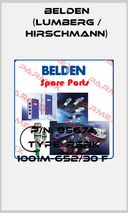 P/N: 95674, Type: RSRK 1001M-652/30 F  Belden (Lumberg / Hirschmann)