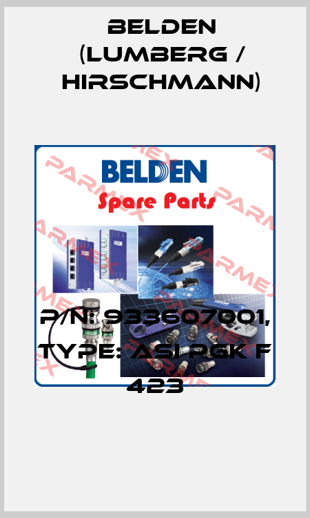 P/N: 933607001, Type: ASI PGK F 423 Belden (Lumberg / Hirschmann)