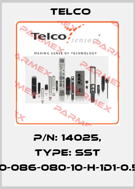 p/n: 14025, Type: SST 01-10-086-080-10-H-1D1-0.5-J5 Telco