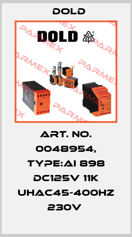 Art. No. 0048954, Type:AI 898 DC125V 11K UHAC45-400HZ 230V  Dold