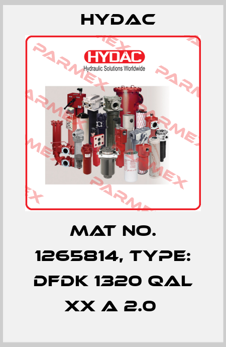 Mat No. 1265814, Type: DFDK 1320 QAL XX A 2.0  Hydac