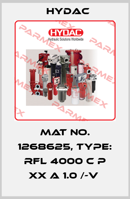 Mat No. 1268625, Type: RFL 4000 C P XX A 1.0 /-V  Hydac
