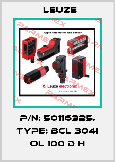 p/n: 50116325, Type: BCL 304i OL 100 D H Leuze