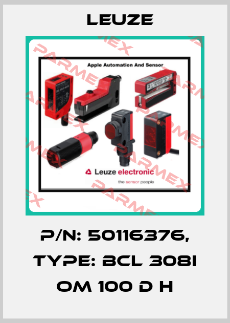 p/n: 50116376, Type: BCL 308i OM 100 D H Leuze