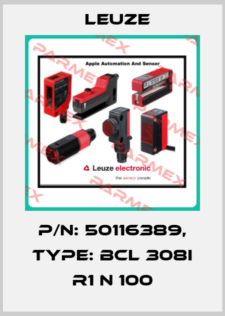 p/n: 50116389, Type: BCL 308i R1 N 100 Leuze