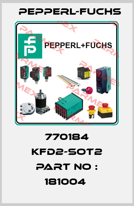 770184 KFD2-SOT2 PART NO : 181004  Pepperl-Fuchs