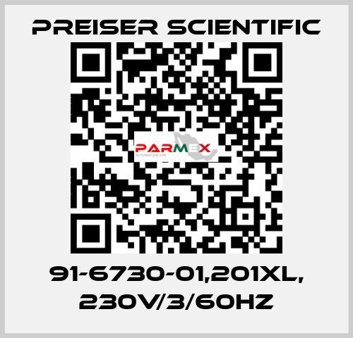 91-6730-01,201XL, 230V/3/60HZ Preiser Scientific