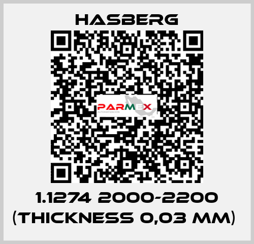 1.1274 2000-2200 (thickness 0,03 mm)  Hasberg