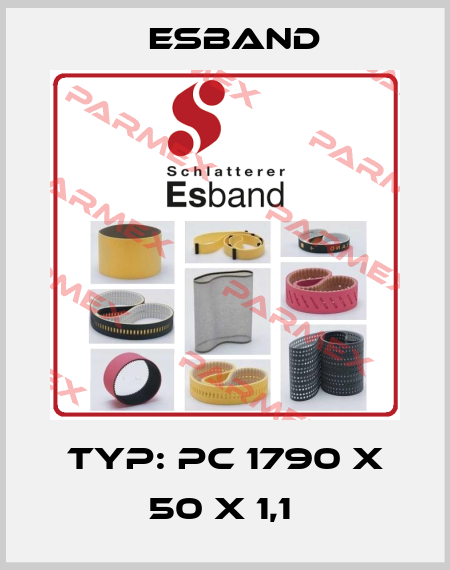 Typ: PC 1790 X 50 X 1,1  Esband