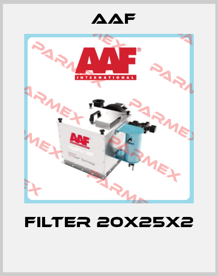 filter 20x25x2  AAF