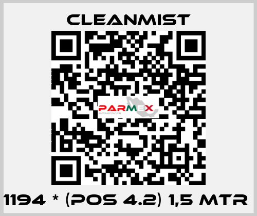 1194 * (pos 4.2) 1,5 mtr  CleanMist