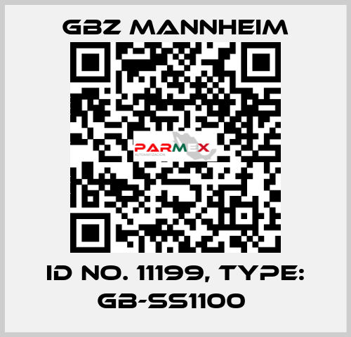 Id No. 11199, Type: GB-SS1100  GBZ MANNHEIM