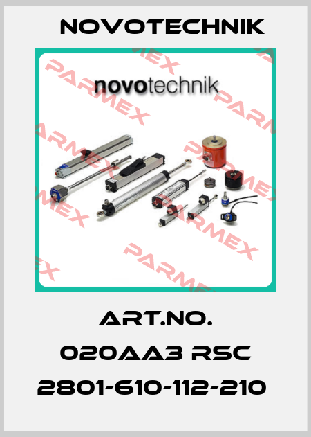 Art.No. 020AA3 RSC 2801-610-112-210  Novotechnik