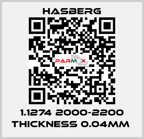 1.1274 2000-2200 thickness 0.04mm  Hasberg